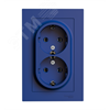 ATN001124 AtlasDesign Розетка двойная с заземлением, аквамарин, в сборе (уп.6шт.) Systeme Electric (Россия) ATN001124 - фото 632586