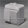 BA 10-042C ЭТЮД Двухклавишный выключатель (сх.5) IP44 серый (уп.14шт.) Schneider Electric BA 10-042C - фото 632590