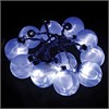 26808 CL52 гирлянда "шарики стекло 5,7см", цвет стекла: синий, 12 LED белый, 1,8м +1.2м 26808 - фото 632614