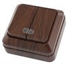 SQ1801-0032 Переключатель на 2 напр. 1-кл. открытой установки с подсветкой IP20 10А, бук "Ладога" SQ1801-0032 - фото 632650