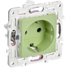 SK-R14-16-1-K06 Skandy Механизм розетки с заземлением и шторками, мятный (уп.10шт.) IEK® (Китай) SK-R14-16-1-K06 - фото 632722