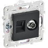 SK-AK20-1-K53 Skandy Механизм розетки TV + компьютерная RJ45, Cat.5e, графит (уп.10шт.) IEK® (Китай) SK-AK20-1-K53 - фото 632734