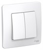 BLNVS010501 Blanca Двухклавишный выключатель (сх.5), белый (уп.10шт.) Systeme Electric (Россия) BLNVS010501 - фото 632958