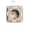 ATN001245 AtlasDesign Механизм розетки с заземлением и шторками, песочный (уп.5шт.) Systeme Electric (Россия) ATN001245 - фото 632991
