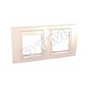 MGU6.004.25 UNICA Рамка горизонтальная 2 места, хамелеон бежевая (уп.10шт.) Schneider Electric MGU6.004.25 - фото 633315