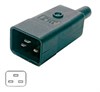 CON-IEC320C20 Разъем IEC 60320 C20 220В 16A на кабель, контакты на винтах (плоские выступающие штыревые контакты в пластиковом обрамлении) Hyperline CON-IEC320C20 - фото 633573