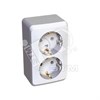 PA 16-007B ЭТЮД Розетка 2 гнезда с заземлением, белая (уп.16шт.) Systeme Electric (Россия) PA16-007B - фото 634024
