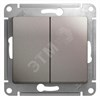 GSL001251 Glossa Двухклавишный выключатель (сх.5), платина, механизм (уп.20шт.) Schneider Electric GSL001251 - фото 634150