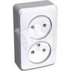 PC 16-005B ЭТЮД Розетка 2 гнезда без заземления, белая (уп.20шт.) Systeme Electric (Россия) PC16-005B - фото 634195