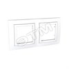 MGU2.004.18 Unica Рамка с декоротивным элементом, 2 поста, белая (уп.10шт.) Schneider Electric MGU2.004.18 - фото 634239