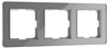 W0032704 Acrylic Рамка на 3 поста, графит (уп.10шт.) Werkel™ a059323-1 - фото 634272
