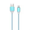 iK-12ssbox blue Дата-кабель  USB-A штекер - USB-micro штекер, индикация заряда 1м синий SmartBuy 718557 - фото 634461