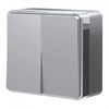 W5020006 серебряный Gallant Выключатель двухклавишный (уп.10шт.) Werkel™ a052769-1 - фото 634616