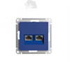 ATN001185 Atlasdesign Механизм розетки двойной компьютерной RJ45+RJ45, Cat.5e, аквамарин (уп.5шт.) Systeme Electric (Россия) ATN001185 - фото 634827