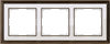 WL17-Frame-03 Palacio Рамка на 3 поста, бронза/белый (уп.5шт.) Werkel™ ВЫВЕДЕНА ИЗ АССОРТИМЕНТА a037684-1 - фото 634964