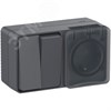 ATN544074 AtlasDesign Profi54 О/У БЛОК: розетка с заземлением со шторками 16А 250B, выключатель двухклавишный IP54 10А, антрацит Schneider Electric ATN544074 - фото 635248