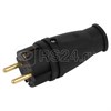 Б0055414 VX10-B Вилка с заземлением прямая каучуковая IP44, черная ЭРА (Россия) Б0055414 - фото 635322