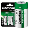 R20-BP2 Green Элемент питания солевой 1,5В тип D, блистер 2шт. (уп.12/96шт.) Camelion (Китай) R20-BP2 - фото 635354