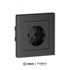 ATN001045Z AtlasDesign Smart Механизм умной розетки 1 гнездо с заземлением и шторками, Zigbee, L+N, карбон Systeme Electric (Россия) ATN001045Z - фото 635426