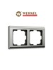 W0021602/WL02-Frame-02 Metallic Рамка на 2 поста, глянцевый никель (уп.10шт.) Werkel™ ВЫВЕДЕНА ИЗ АССОРТИМЕНТА a051002-1 - фото 635642