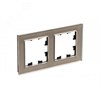 ATN320502 AtlasDesign Nature Рамка 2 поста, органическое стекло матовое шампань (уп.2шт.) Systeme Electric (Россия) ATN320502 - фото 635948