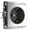 WL02-SKGS-01-IP44 Механизм розетки 1 гнездо с заземлением и шторкам, глянцевый никель (уп.10шт.) Werkel™ a034177-1 - фото 636511