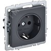 BR-R11-16-K53 РС11-1-0-БрГ BRITE Механизм розетки 1 гнездо с заземлением, графит (уп.10шт.) IEK® (Китай) BR-R11-16-K53 - фото 636960