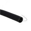 tg-z-16-100-black Plast Труба ПВХ гибкая гофр. Ø16мм, лёгкая с протяжкой, цвет черный (бухта 100м.) EKF (Россия) tg-z-16-100-black - фото 637029