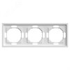 49886 Эмили PFR00-5003-01 Рамка 3 поста, белый фарфор, soft touch (уп.15шт.) STEKKER (Китай) 49886 - фото 637291