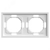 49885 Эмили PFR00-5002-01 Рамка 2 поста, белый фарфор, soft touch (уп.22шт.) STEKKER (Китай) 49885 - фото 637292