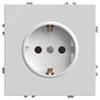 49880 Эмили RST16-5110-01 Механизм розетки 1 гнездо с заземлением и шторками, белый фарфор, soft touch (уп.12шт.) STEKKER (Китай) 49880 - фото 637293