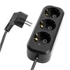 50420 HM01-31-05 Удлинитель трехместный с/з 3x0,75, 5м, серия Home, черный STEKKER (Китай) 50420-1 - фото 637460