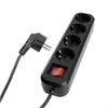 50426 HM03-41-05 Удлинитель четырёхместный с/з с выкл. 3x0,75, 5м, серия Home, черный STEKKER (Китай) 50426 - фото 637462